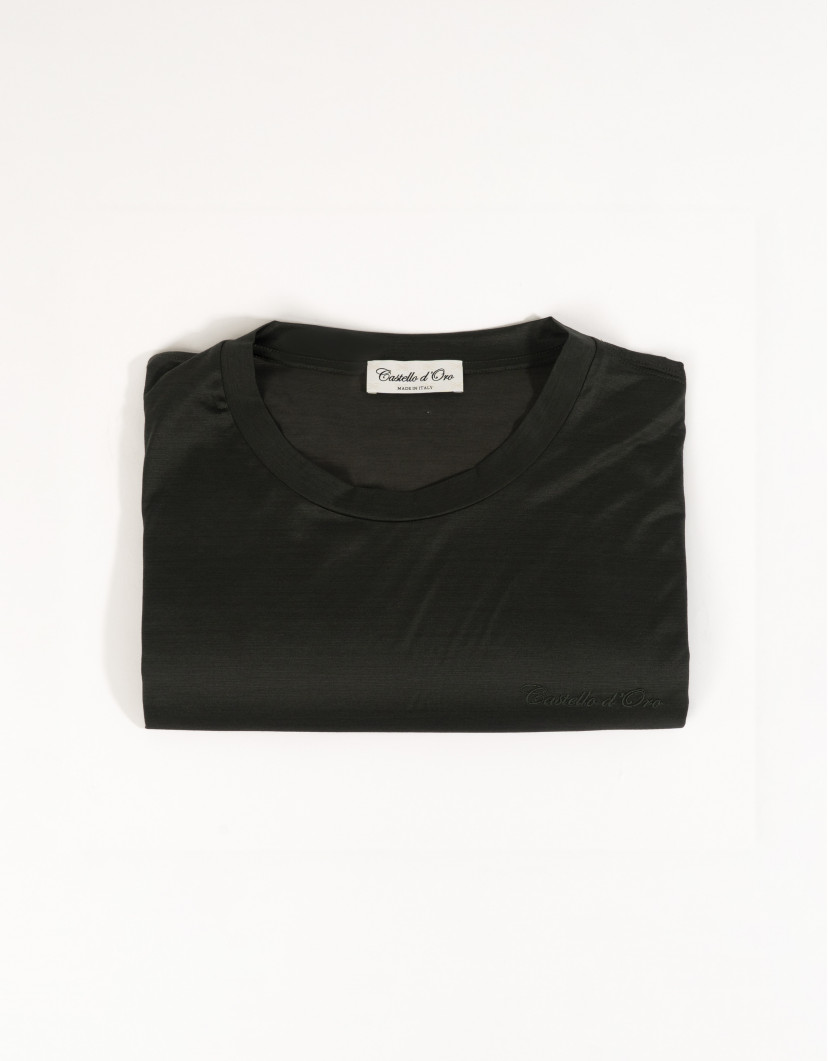 Castello d'Oro Dark Green T-shirt 100% Cotton Regular Fit image